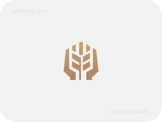Wheat ear hands logo
