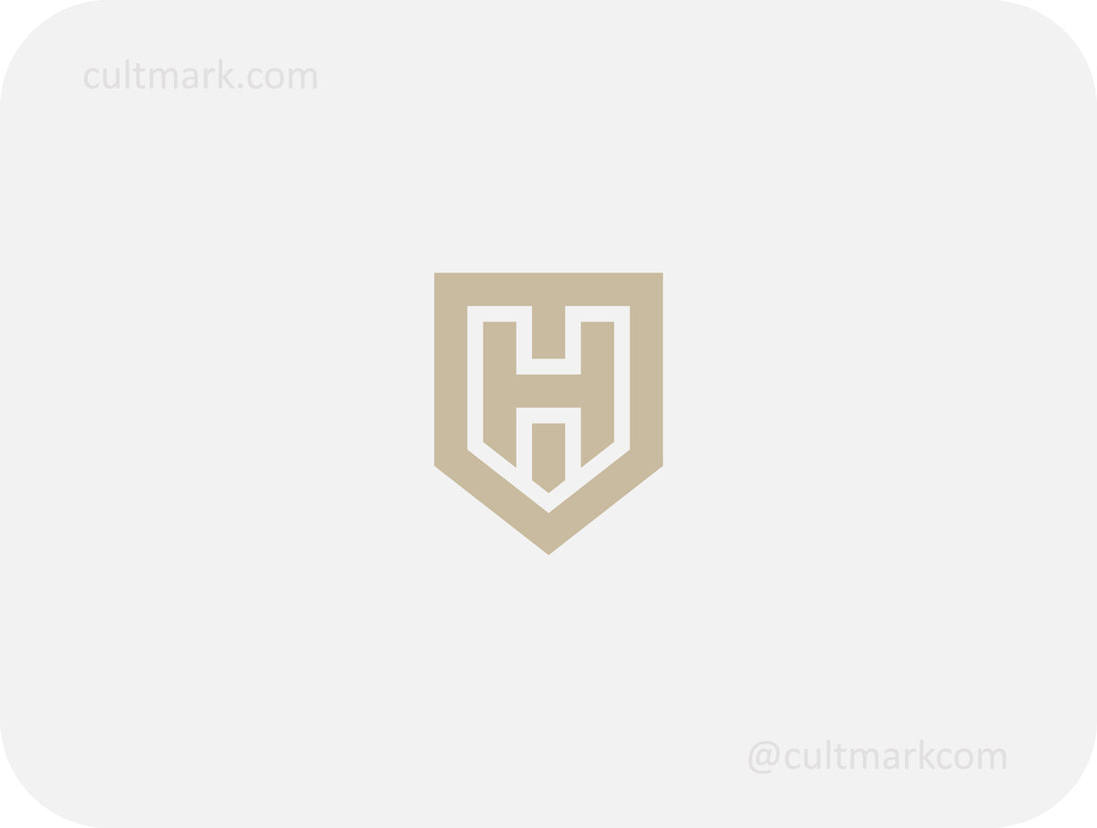 Shield logo. Letter H logo