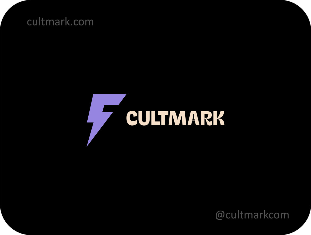 Letter F logo. Lightning logo