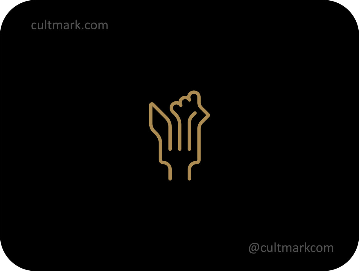 Rooster logo. Fork logo